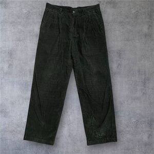Perry Ellis Cottons Vintage Y2K Corduroy Dark Brown Pants Men's Size 34 x 32